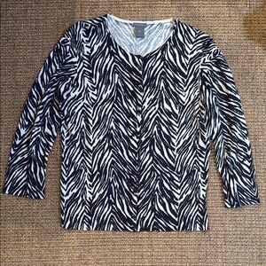 Ann Taylor Zebra Print Cardigan